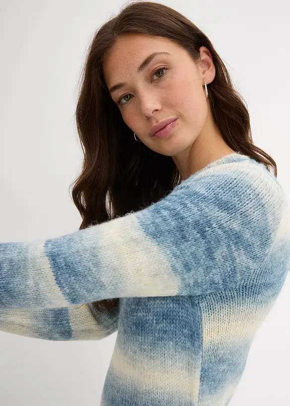 Robe pull longue et douce en laine mélangée, bonprix