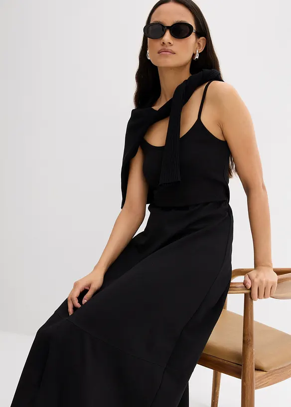 Jupe midi en Punto di Roma confortable, bonprix