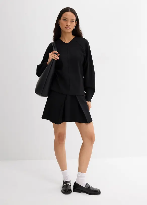 T-shirt manches longues en Punto di Roma confortable, bonprix