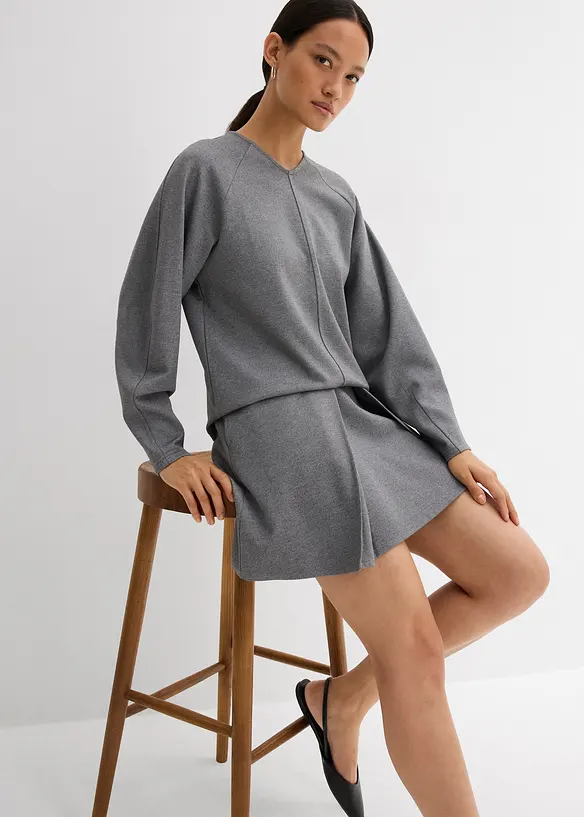 T-shirt manches longues en Punto di Roma confortable, bonprix