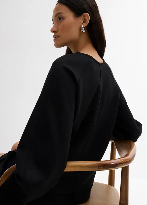 T-shirt manches longues en Punto di Roma confortable, bonprix