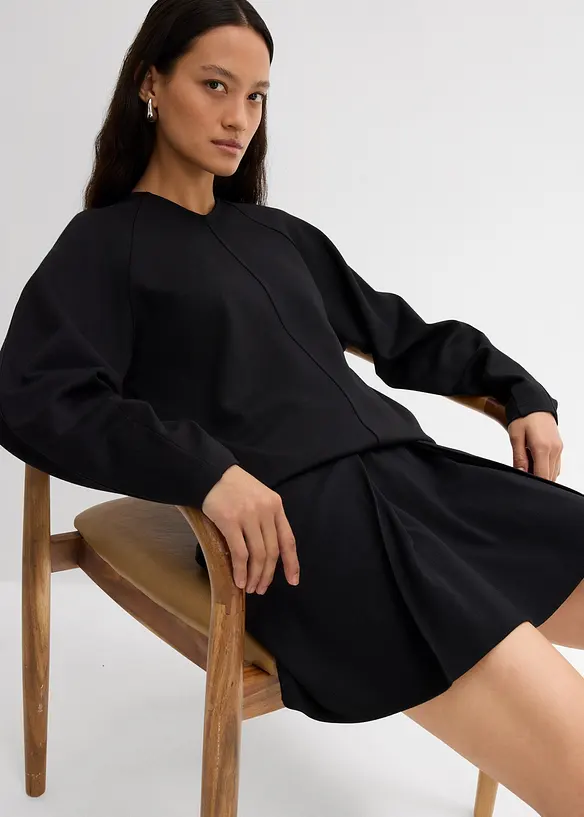 T-shirt manches longues en Punto di Roma confortable, bonprix