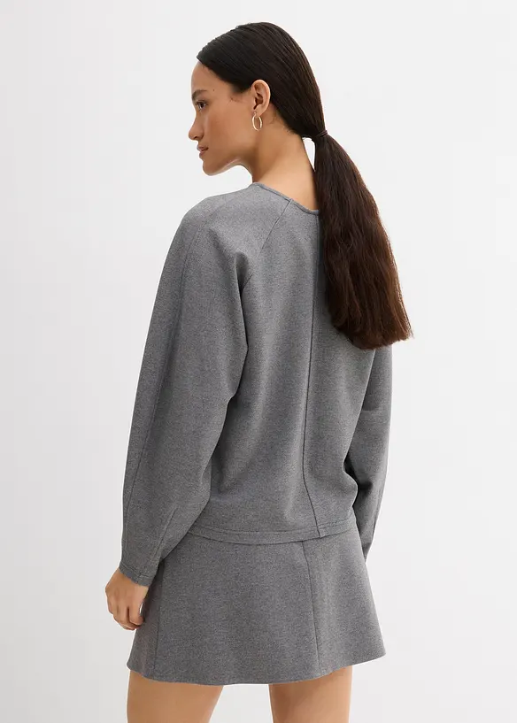 T-shirt manches longues en Punto di Roma confortable, bonprix