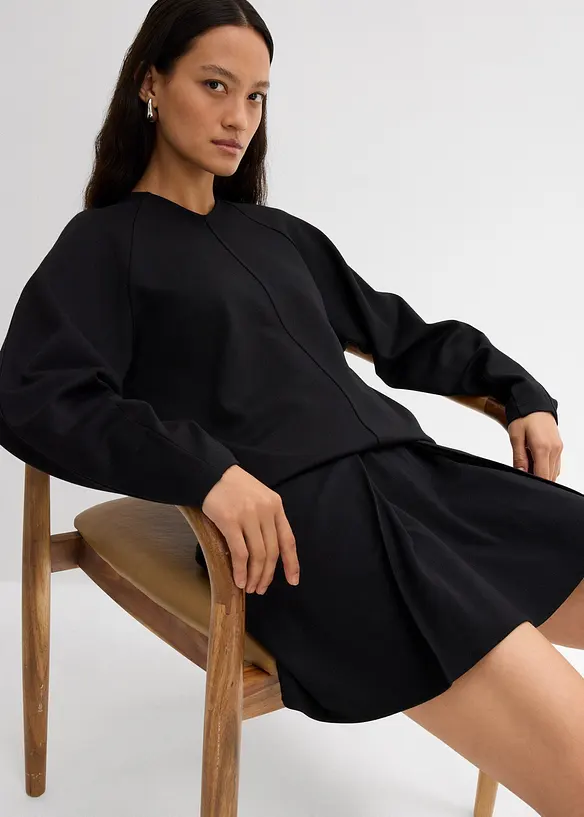 T-shirt manches longues en Punto di Roma confortable, bonprix