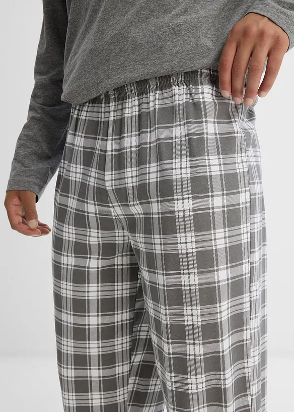 Pyjama coton à manches longues, bonprix