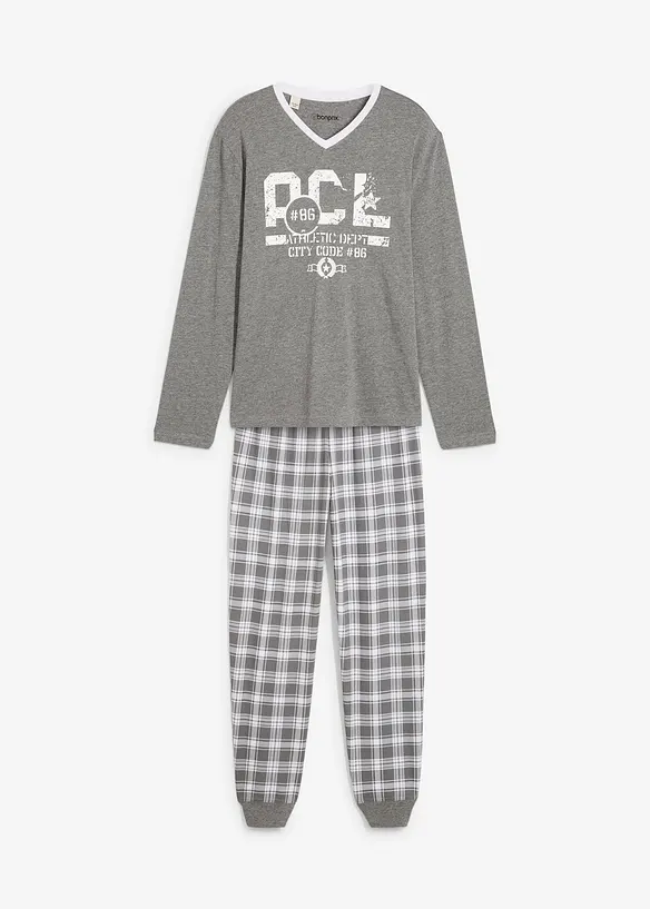 Pyjama coton à manches longues, bonprix