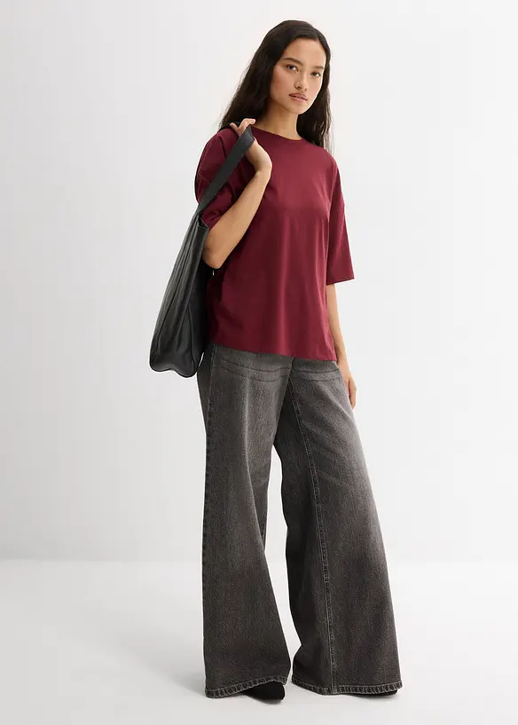 T-shirt oversize en coton mélangé, bonprix