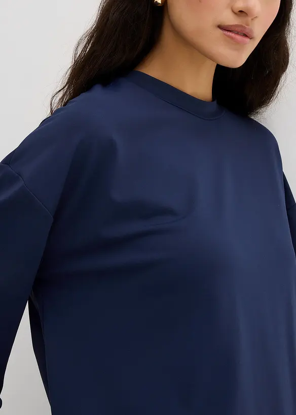 T-shirt manches longues en matière fluide, bonprix