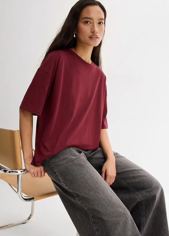 T-shirt oversize en coton mélangé, bonprix