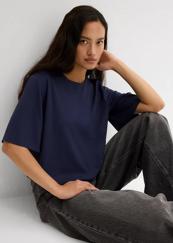 T-shirt confortable en Punto di Roma, bonprix