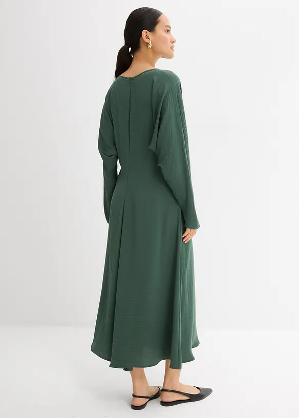 Robe midi à effet drapé, bonprix