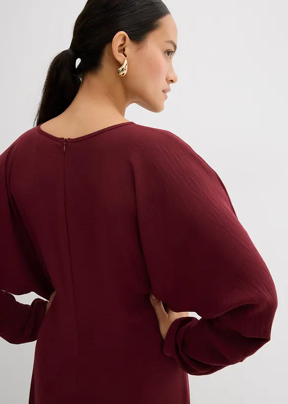 Robe midi à effet drapé, bonprix