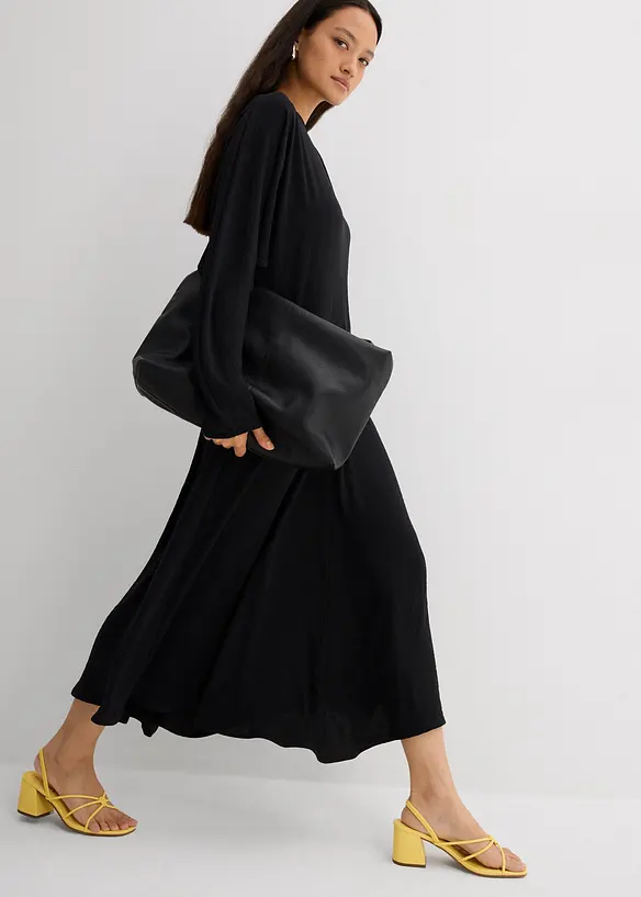 Robe midi à effet drapé, bonprix
