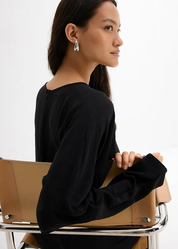 Robe midi à effet drapé, bonprix