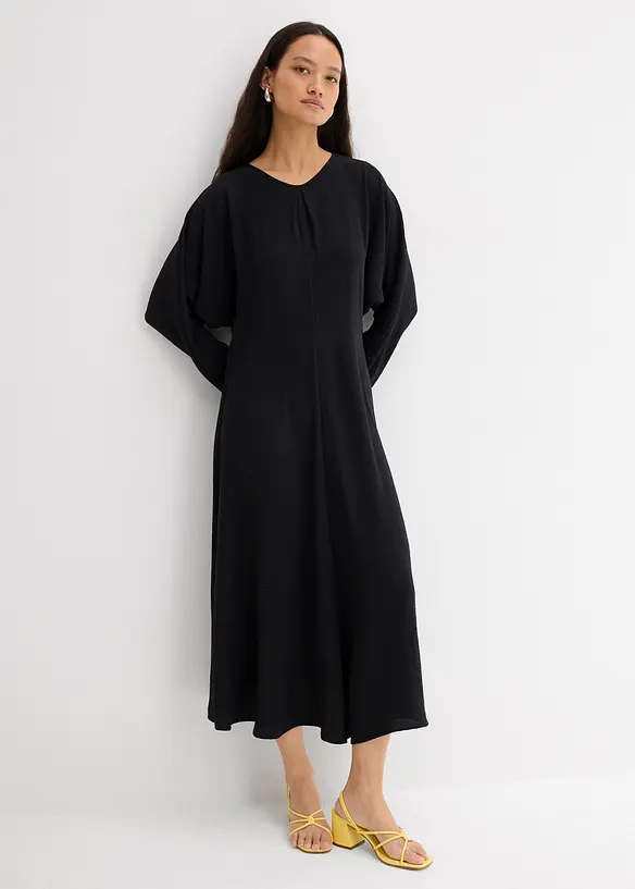 Robe midi à effet drapé, bonprix