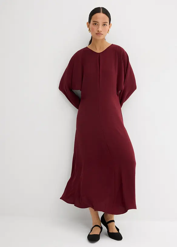 Robe midi à effet drapé, bonprix