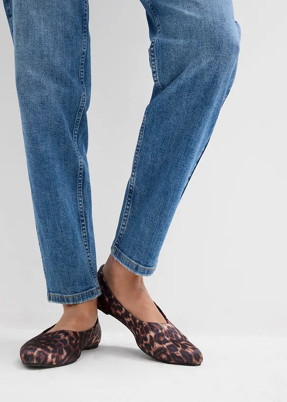 Jean mom taille haute, cropped, bonprix