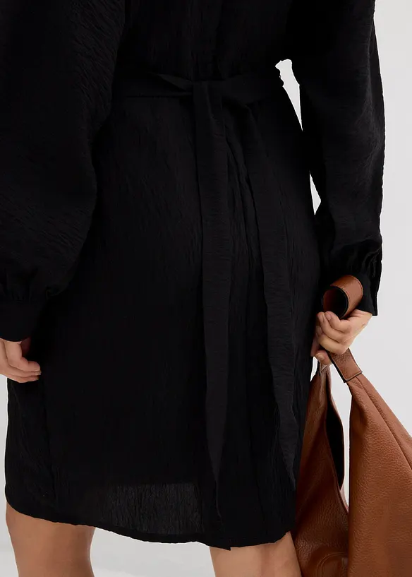 Robe courte et texturée en viscose extensible, bonprix