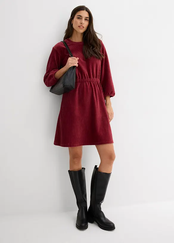 Robe en velours côtelé extensible, bonprix