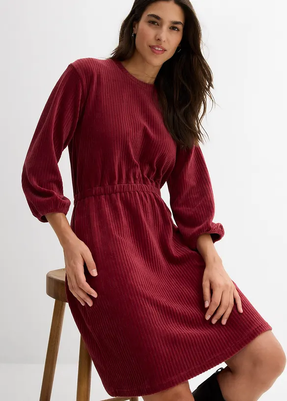 Robe en velours côtelé extensible, bonprix