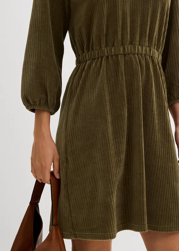 Robe en velours côtelé extensible, bonprix