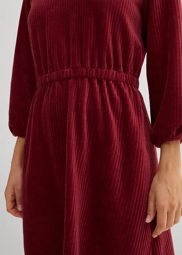 Robe en velours côtelé extensible, bonprix