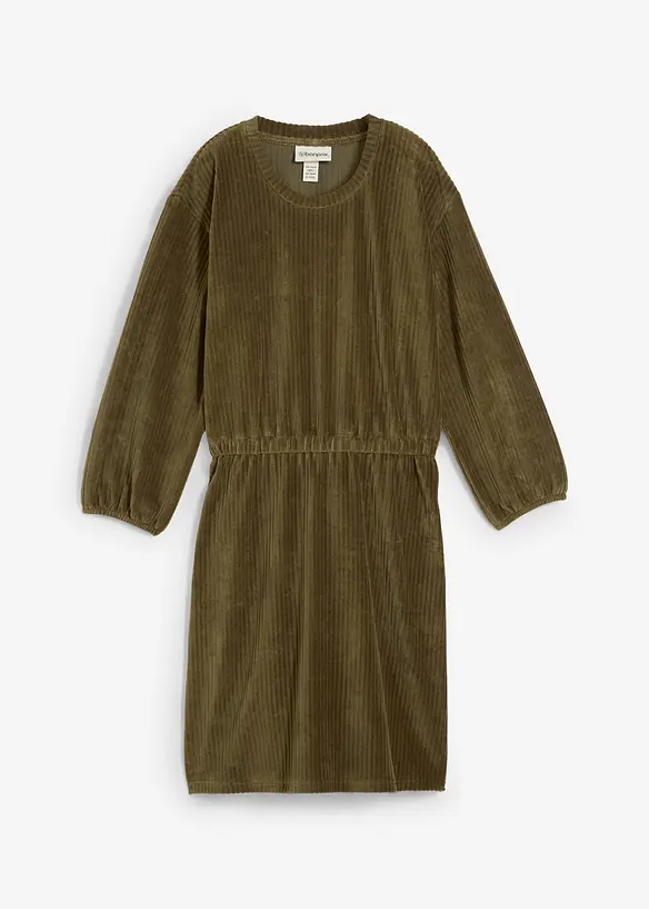 Robe en velours côtelé extensible, bonprix