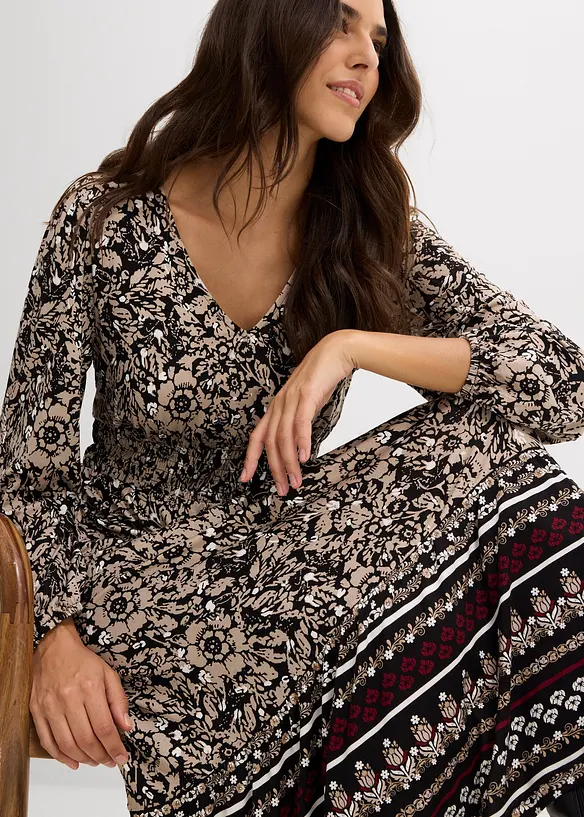 Robe longue en viscose douce et extensible, bonprix