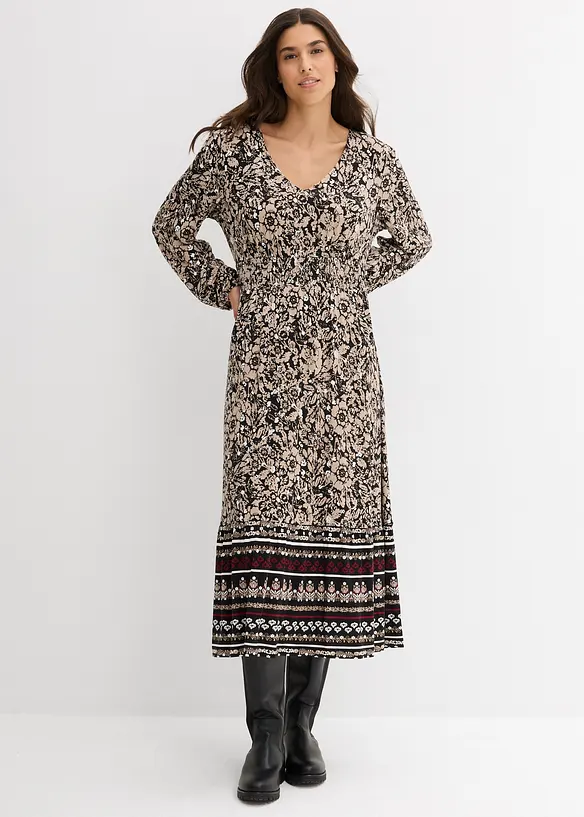 Robe longue en viscose douce et extensible, bonprix