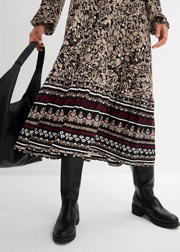 Robe longue en viscose douce et extensible, bonprix