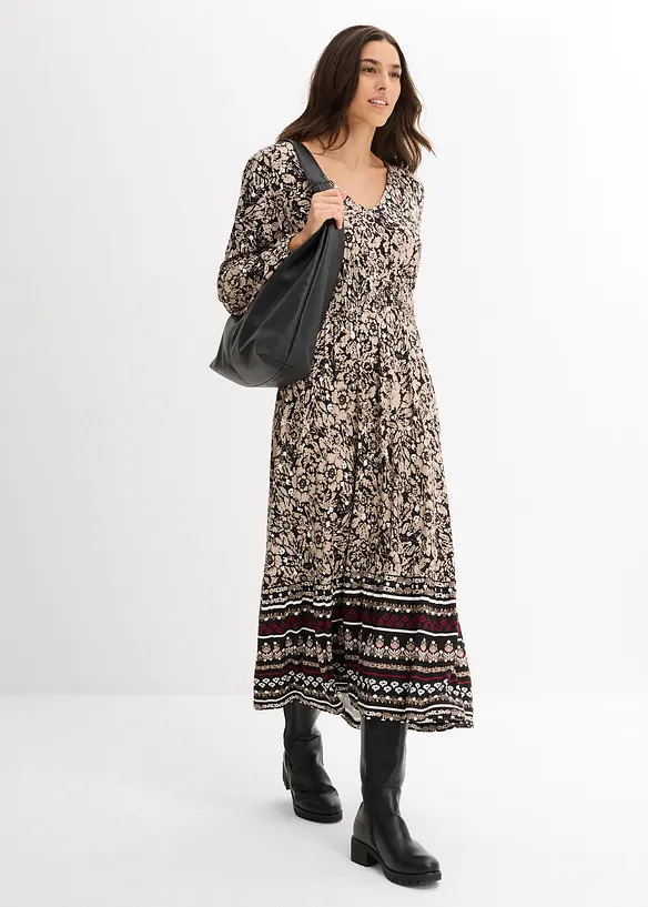 Robe longue en viscose douce et extensible, bonprix