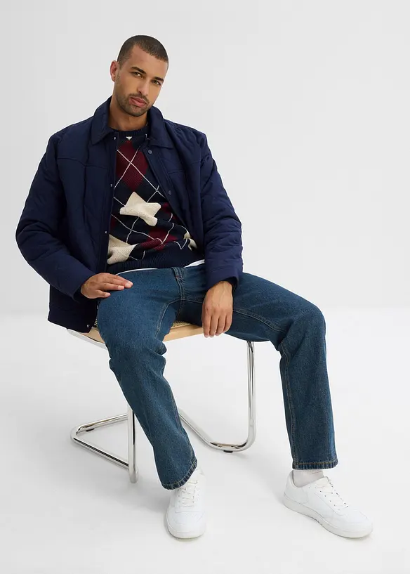 Pull à losanges 100% coton, bonprix