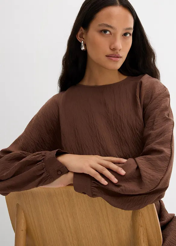 Robe courte et texturée en viscose extensible, bonprix