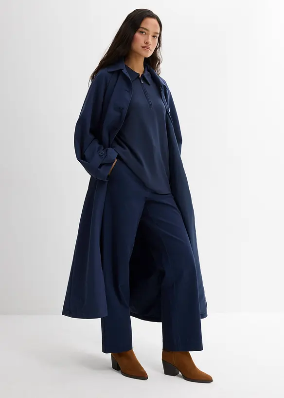 Pantalon large en coton extensible, longueur 7/8, bonprix