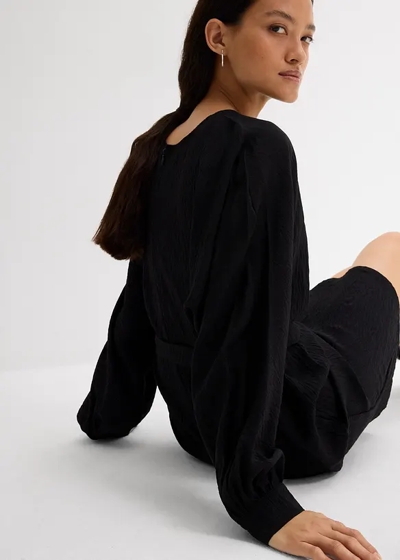 Robe courte et texturée en viscose extensible, bonprix