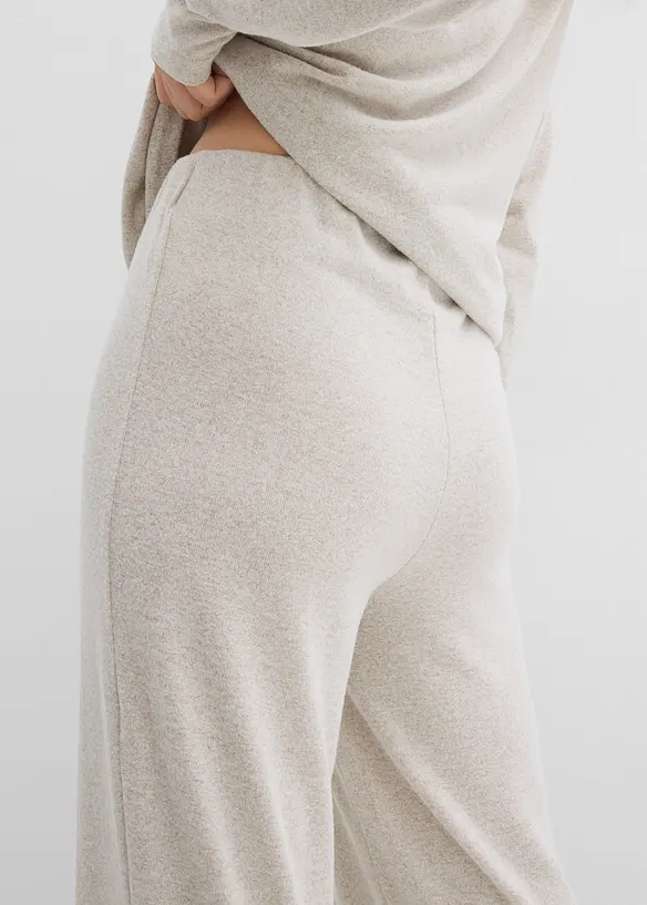 Pantalon palazzo aspect maille, bonprix