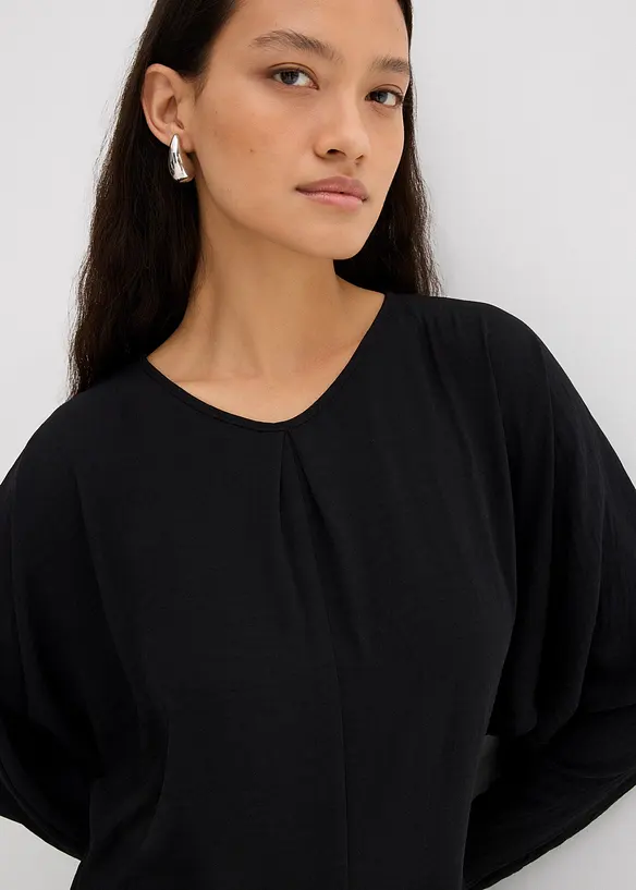 Robe midi à effet drapé, bonprix