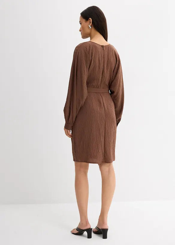 Robe courte et texturée en viscose extensible, bonprix