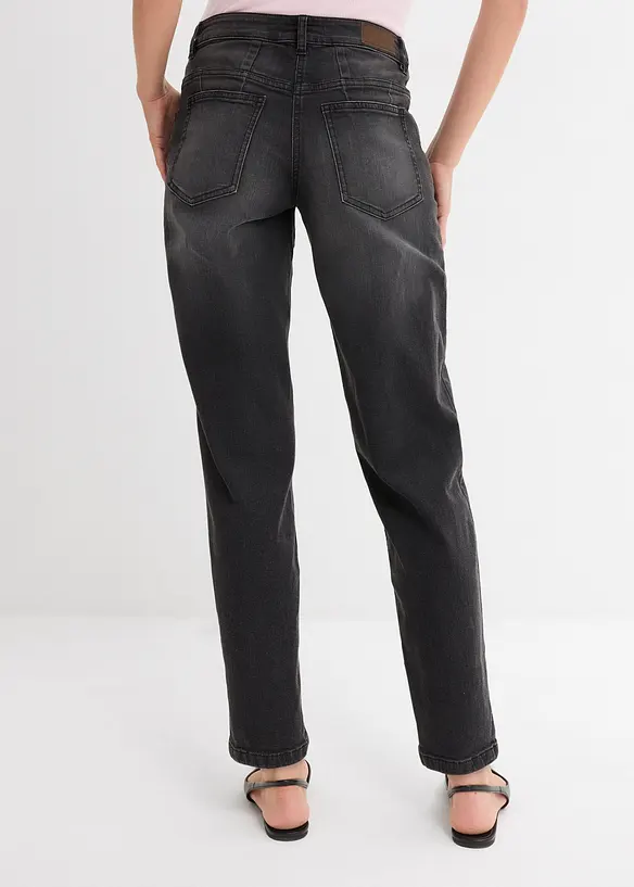 Jean barrel taille mi-haute, bonprix