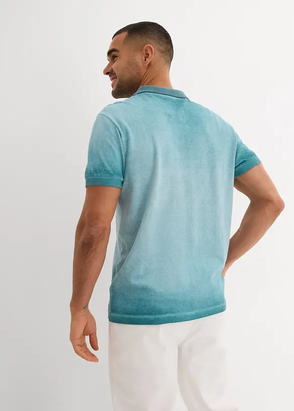 Polo en maille piquée à l’aspect délavé, bonprix