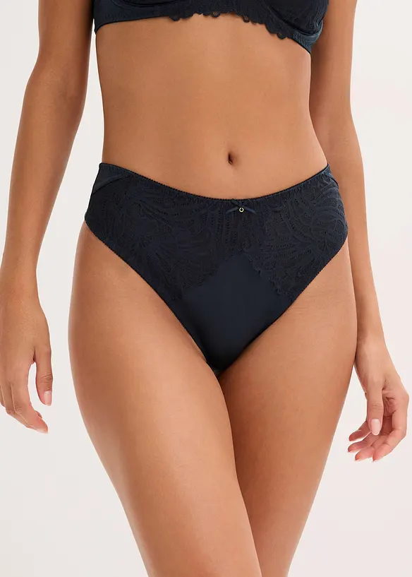 Lot de 2 strings Maxi en matière brillante, bonprix