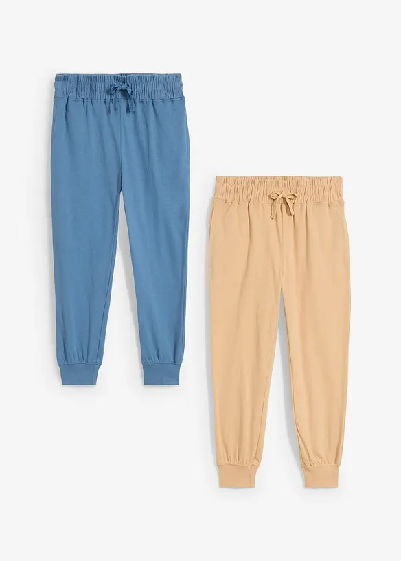 Lot de 2 pantalons de jogging 100% coton, bonprix