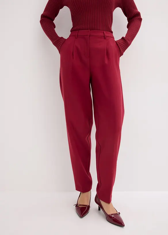 Pantalon en toile coupe barrel, bonprix