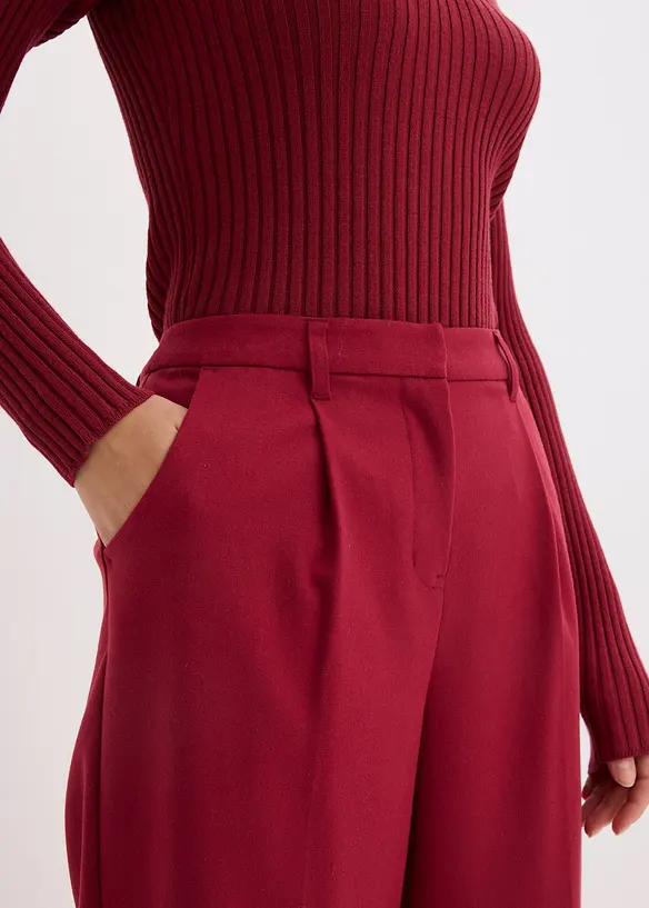 Pantalon en toile coupe barrel, bonprix