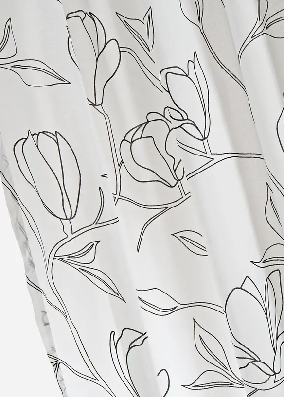 Voilage en polyester recyclé à imprimé feuillage (1 pce), bonprix