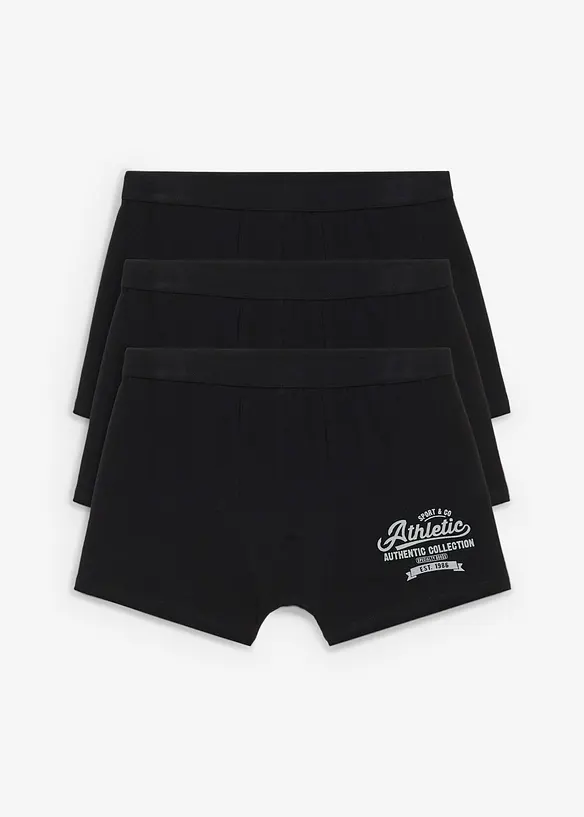 Lot de 3 boxers en coton doux, bonprix