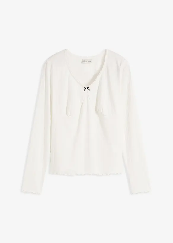 T-shirt côtelé, bonprix