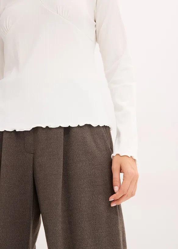 T-shirt côtelé, bonprix