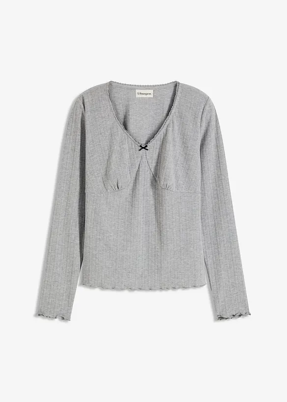 T-shirt côtelé, bonprix