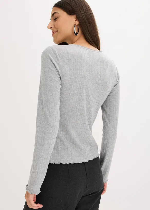 T-shirt côtelé, bonprix